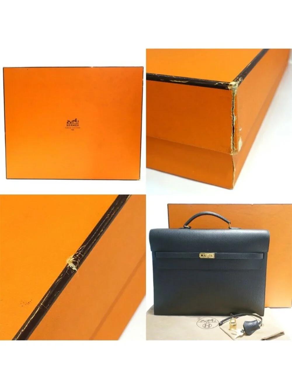 Hermes Kelly Depeche 38 Ardennes Black GD Handbag
